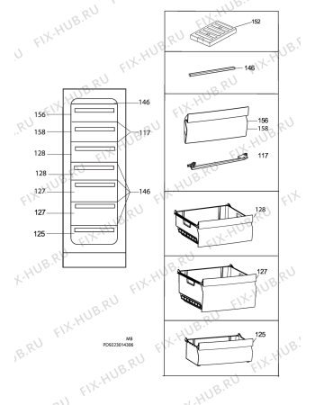 Взрыв-схема холодильника Electrolux SG26511 - Схема узла C10 Interior